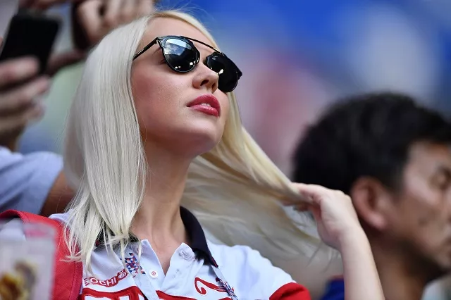 a football fan gestures before the russia 2018 world cup quarter final football match between sweden and england at the samara arena in samara on july 7 2018 photo afp a football fan gestures before the russia 2018 world cup quarter final football match between sweden and england at the samara arena in samara on july 7 2018 photo afp