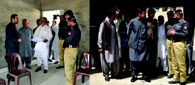 caretaker balochistan chief minister alauddin marri interacts with officers during his visit to the under construction gawalmandi police station photo express caretaker balochistan chief minister alauddin marri interacts with officers during his visit to the under construction gawalmandi police station photo express