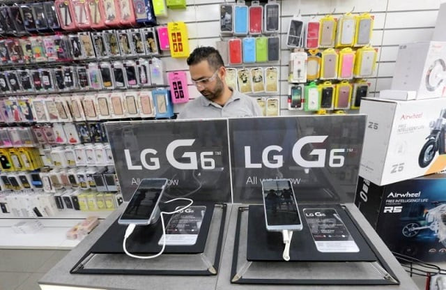 lg smartphones seen inside the class cellphone store in beirut lebanon july 6 2017 photo reuters lg smartphones seen inside the class cellphone store in beirut lebanon july 6 2017 photo reuters
