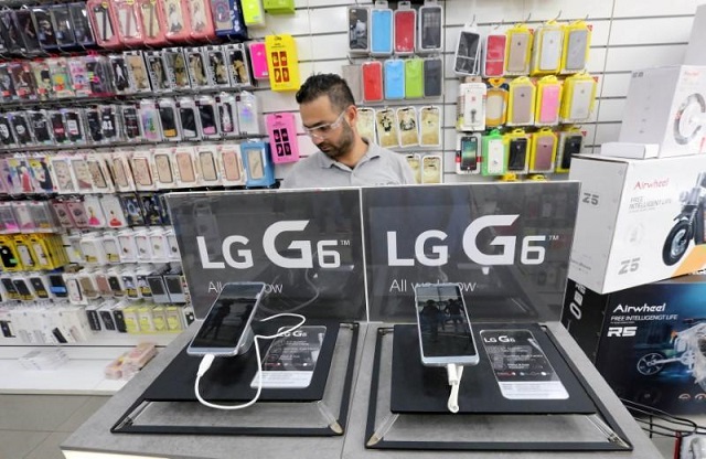 lg smartphones seen inside the class cellphone store in beirut lebanon july 6 2017 photo reuters