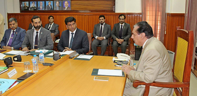 nab chairman justice retd javed iqbal addressing nab balochistan officers in quetta photo express nab chairman justice retd javed iqbal addressing nab balochistan officers in quetta photo express