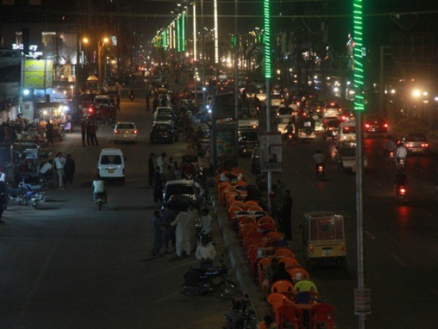 encroachments appeared on university road weeks after its inauguration photo athar khan express