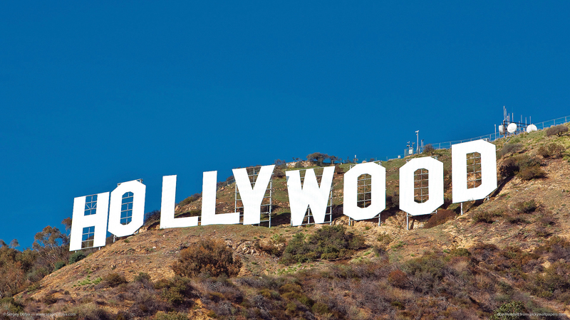 the hollywood sign which is a us american cultural icon is situated in los angeles california photo afp