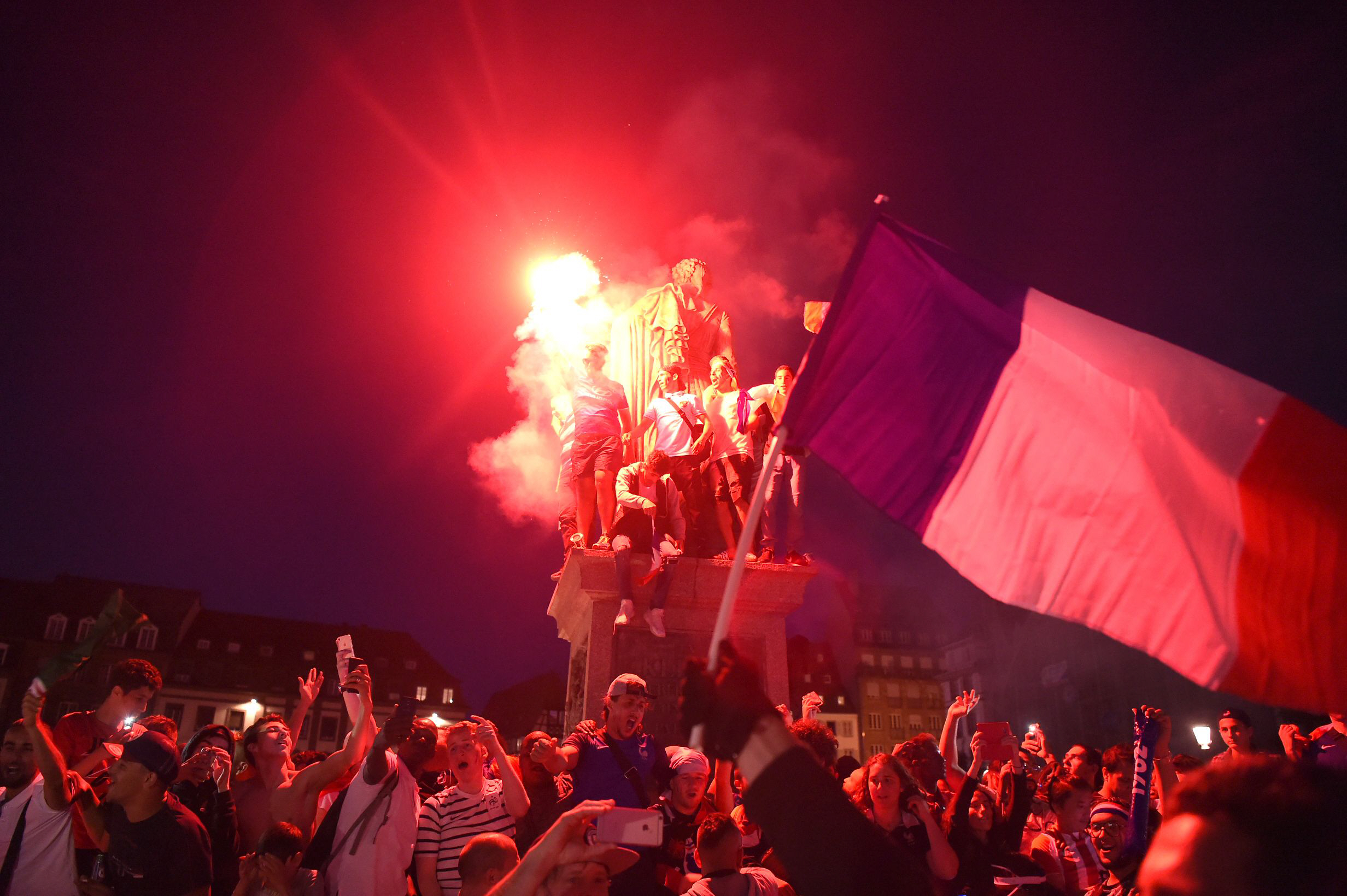 france celebrated long into the night after their young side made it into the final for the first time in 20 years photo afp