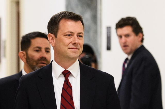 in this file photo taken on june 27 2018 fbi agent peter p strzok c arrives for a full committee meeting on quot deposition of peter p strzok quot at the house judiciary committee on capitol hill in washington dc photo afp