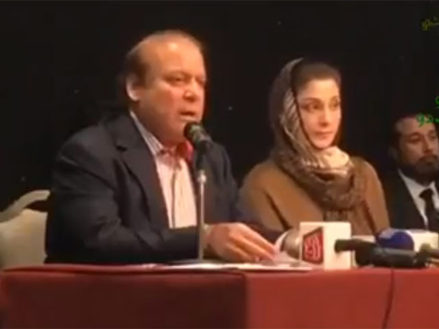 addressing pakistani community in london deposed pm says he is coming back to restore 039 supremacy of the people 039 express news screen grab addressing pakistani community in london deposed pm says he is coming back to restore 039 supremacy of the people 039 express news screen grab
