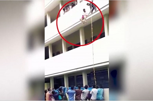 student falls to her death at an indian college photo video screen grab student falls to her death at an indian college photo video screen grab