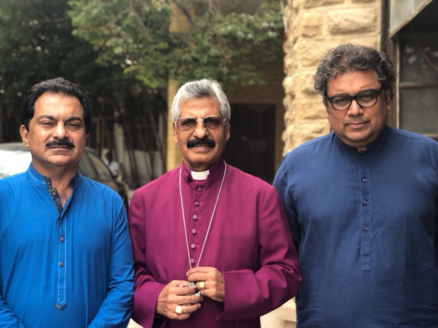 pti candidates ali zaidi and mansoor sheikh with bishop sadiq daniel photo twitter pti candidates ali zaidi and mansoor sheikh with bishop sadiq daniel photo twitter