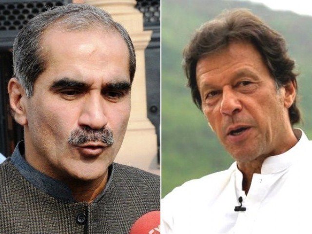 khawaja saad rafique and imran khan photo file