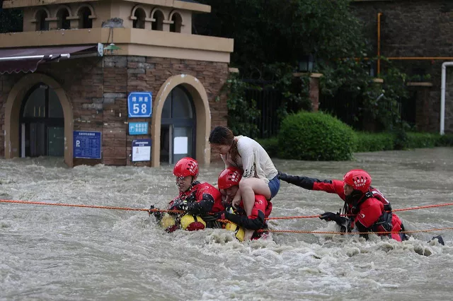 heavy rain has also caused the yellow river which runs through northern china to burst its banks blocking a section of a railway line in the northwest province of shaanxi photo reuters heavy rain has also caused the yellow river which runs through northern china to burst its banks blocking a section of a railway line in the northwest province of shaanxi photo reuters