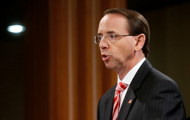 deputy u s attorney general rod rosenstein announces grand jury indictments of 12 russian intelligence officers in special counsel robert mueller 039 s russia investigation during a news conference at the justice department in washington u s july 13 2018 photo reuters deputy u s attorney general rod rosenstein announces grand jury indictments of 12 russian intelligence officers in special counsel robert mueller 039 s russia investigation during a news conference at the justice department in washington u s july 13 2018 photo reuters