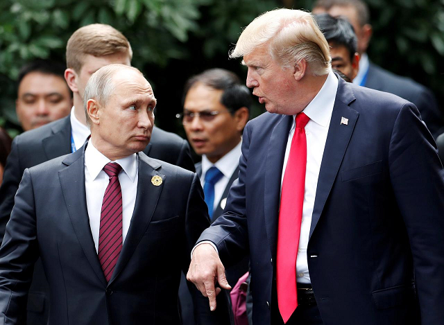 trump also says he intends to pressure putin over the rapid growth and modernisation of russia 039 s nuclear arsenal photo reuters