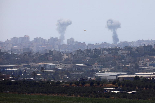 israel said around 100 rockets and mortars were fired mostly mortars photo reuters