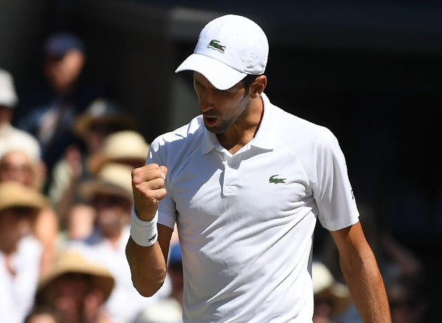 djokovic beats a battling but exhausted kevin anderson 6 2 6 2 7 6 7 3 photo afp djokovic beats a battling but exhausted kevin anderson 6 2 6 2 7 6 7 3 photo afp