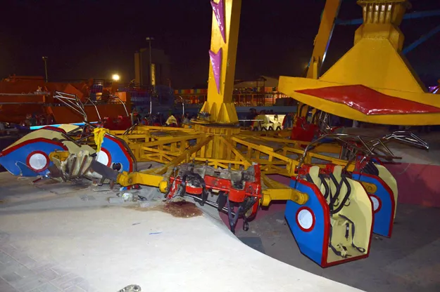 discovery the frisbee pendulum ride in askari amusement park broke apart on sunday night photo mohammad noman discovery the frisbee pendulum ride in askari amusement park broke apart on sunday night photo mohammad noman