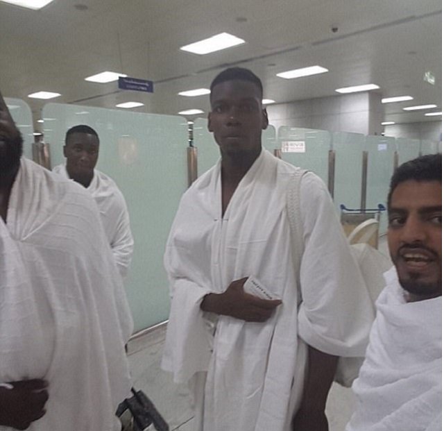 manchester united star paul pogba while performing hajj photo courtesy twitter marwan ahmed