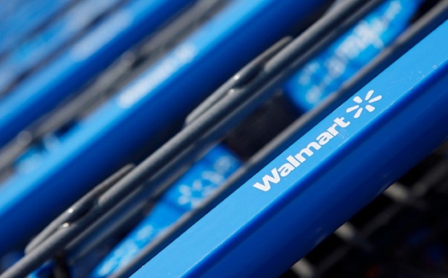 shopping carts are seen outside a new wal mart express store in chicago july 26 2011 wal mart stores reported a higher than expected quarterly profit may 19 2016 as sales in the us market rose sending the retailer 039 s shares up nearly 10 per cent photo reuters