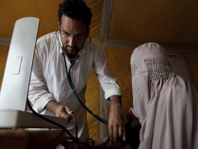 examining free medical camp held in mohmand