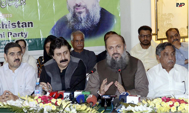 bap president jam kamal addressing a press conference in quetta photo inp