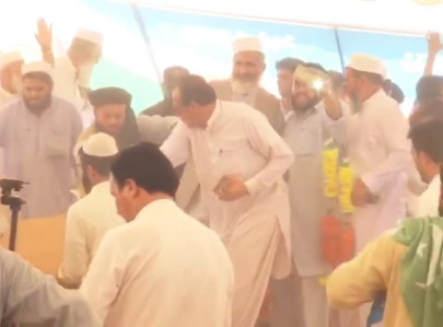 watch ji chief party leaders remain unhurt in mohmand stage collapse watch ji chief party leaders remain unhurt in mohmand stage collapse