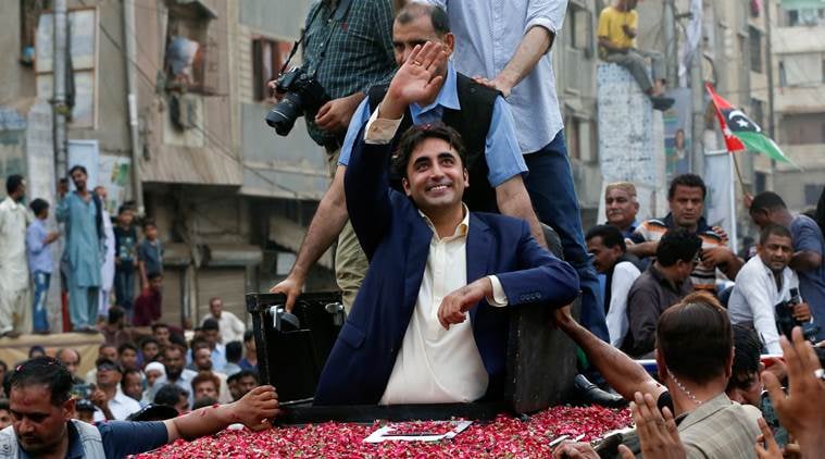 bilawal bhutto zardari chairman of the pakistan people 039 s party ppp waves to his supporters from the sunroof of a vehicle during a campaign rally ahead of general election in the lyari neighbourhood in karachi pakistan july 1 2018 reuters akhtar soomro