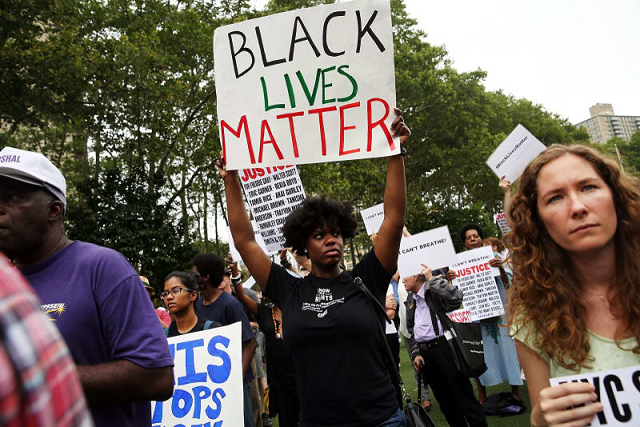 new york police will begin disciplinary proceedings for the two officers involved in the death of eric garner in 2014 a move that has been demanded for years by protestors such as the ones pictured in 2015 photo afp