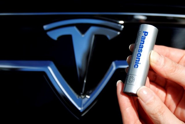 a panasonic 039 s lithium ion battery which is part of tesla motor 039 s model s and model x battery packs is pictured with the tesla motors logo during a photo opportunity at the panasonic center in tokyo japan november 19 2013 photo reuters