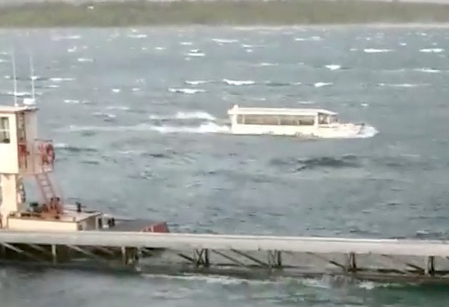 a duck boat is seen at table rock lake in branson missouri u s july 19 2018 in this picture grab obtained from social media video photo reuters a duck boat is seen at table rock lake in branson missouri u s july 19 2018 in this picture grab obtained from social media video photo reuters
