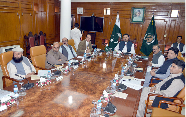 caretaker balochistan chief minister alauddin marri chairs a meeting of the cabinet in quetta photo express