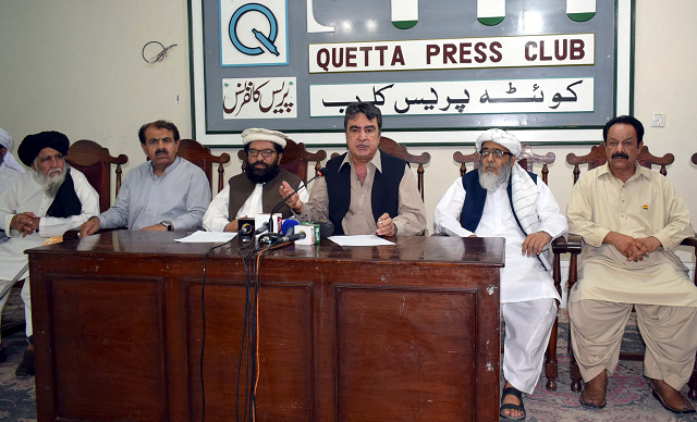 bnp m leader jahanzaib jamaldini along with jui f 039 s malik sikandar advocate and others during a joint news conference at the quetta press conference photo express bnp m leader jahanzaib jamaldini along with jui f 039 s malik sikandar advocate and others during a joint news conference at the quetta press conference photo express