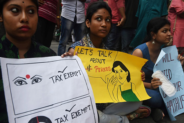 india ends controversial tax on sanitary pads photo afp india ends controversial tax on sanitary pads photo afp