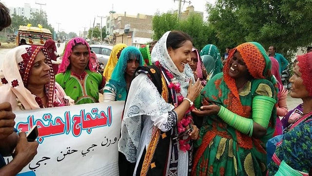 radha bheel dalit activist and independent candidate contesting from ps 48 campaigns for empowerment of scheduled caste hindus poor and women in mirpurkhas ii  photo courtesy facebook