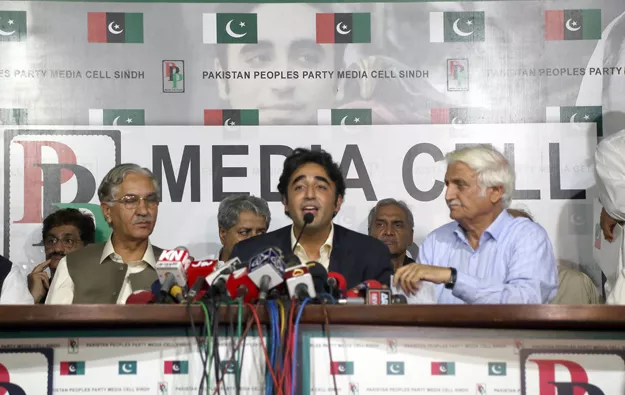 bilawal bhutto zardari rejected the results of lyari in a press conference and said that ppp would continue to serve the area irrespective of results photo athar khan bilawal bhutto zardari rejected the results of lyari in a press conference and said that ppp would continue to serve the area irrespective of results photo athar khan