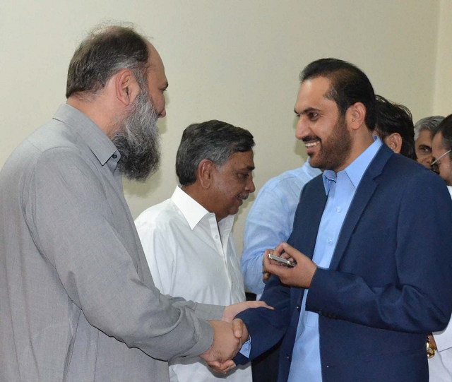 balochistan awami party president jam kamal meets former chief minister abdul quddus bizenjo one of them is expected to become the next balochistan cm photo express