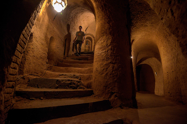 a man walks down step in master levon 039 s divine underground in armenia photo afp a man walks down step in master levon 039 s divine underground in armenia photo afp
