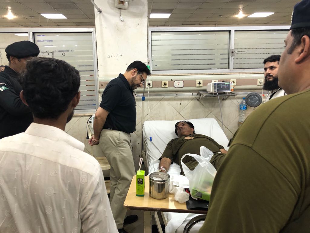 policemen receiving treatment at a hospital photo express