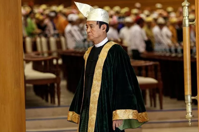 president win myint photo reuters president win myint photo reuters