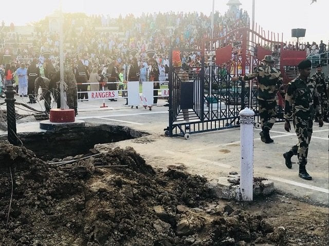 digging has started for the installation of new gates of the similar structures at wagah border photo express digging has started for the installation of new gates of the similar structures at wagah border photo express