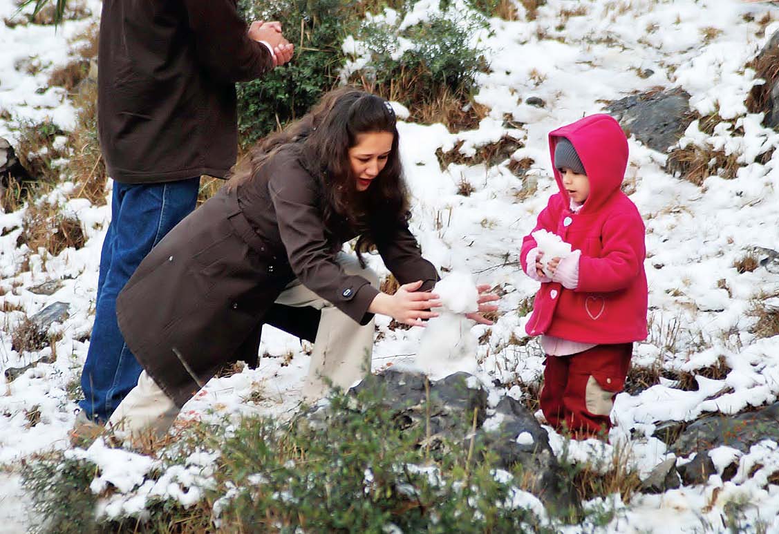 visitors play in the snow at pir sohawa on saturday photo online