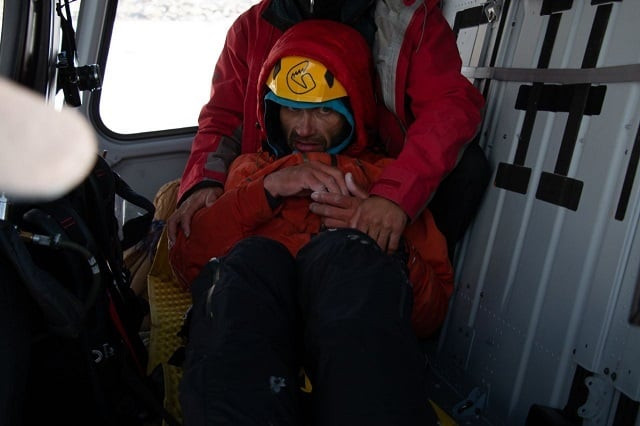 russian climber alexander gukov after his rescue by the pakistan army aviation from latok 1 peak photo ispr russian climber alexander gukov after his rescue by the pakistan army aviation from latok 1 peak photo ispr