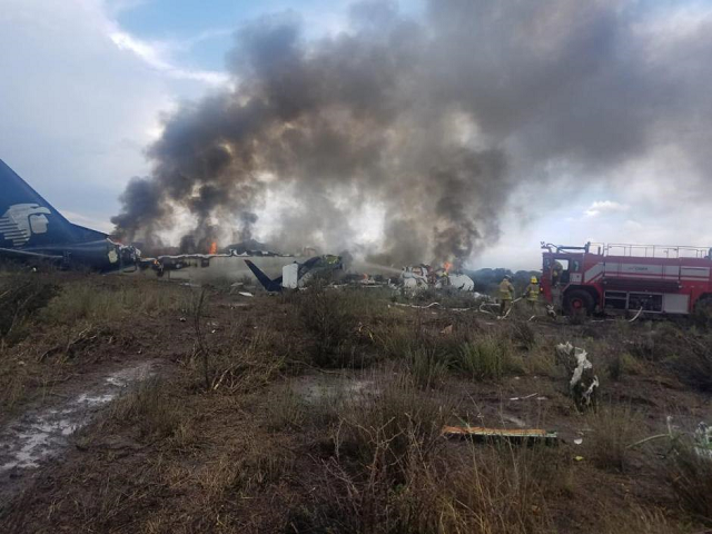 crash site of aero mexico aircraft photo reuters