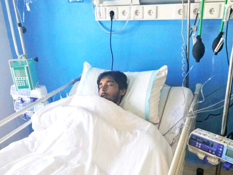 hepatitis c patient mohammad imran in need of a liver transplant lies in hospital waiting for approval of funds from pm s secretariat photo express