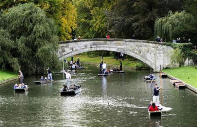 punting in river cam