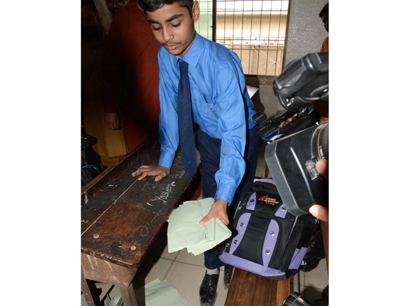 this is the second incident of the discovery of stamped ballot papers after the elections in karachi photo express