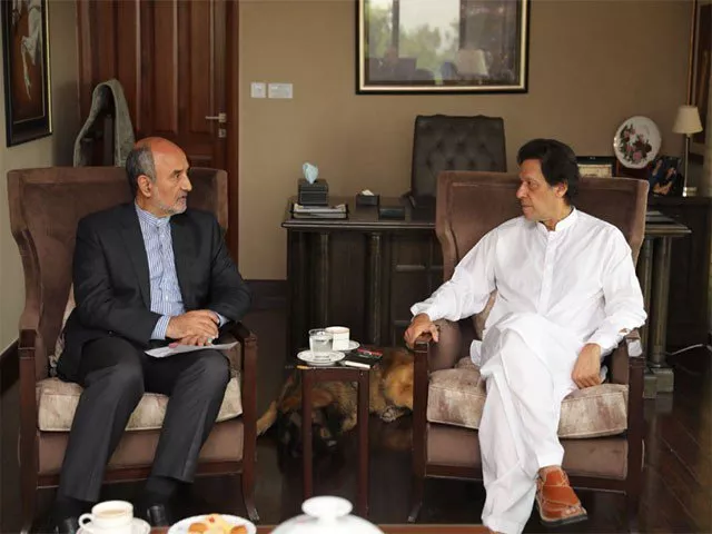 tehran is ready to work with islamabad in regional development and wants to foster trade with pakistan the envoy told the former cricketer photo twitter pti official tehran is ready to work with islamabad in regional development and wants to foster trade with pakistan the envoy told the former cricketer photo twitter pti official