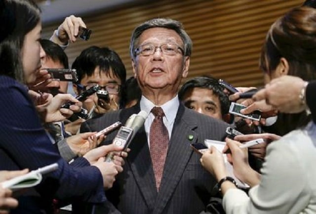 takeshi onaga during media talks photo reuters file