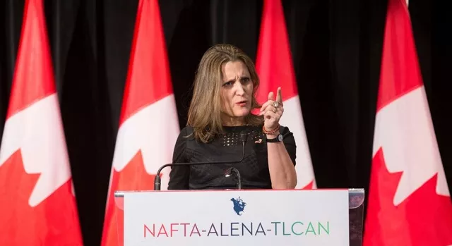 chrystia freeland canada 039 s minister of foreign affairs speaks to the media following nafta renegotiations in montreal quebec photo reuters chrystia freeland canada 039 s minister of foreign affairs speaks to the media following nafta renegotiations in montreal quebec photo reuters