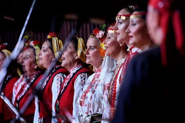 bulgaria 039 s grammy winning folk choir 039 the mystery of the bulgarian voices 039 performing on stage during a concert in varna on june 12 2018 photo afp bulgaria 039 s grammy winning folk choir 039 the mystery of the bulgarian voices 039 performing on stage during a concert in varna on june 12 2018 photo afp