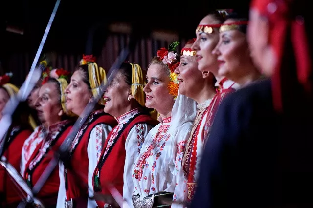 bulgaria 039 s grammy winning folk choir 039 the mystery of the bulgarian voices 039 performing on stage during a concert in varna on june 12 2018 photo afp bulgaria 039 s grammy winning folk choir 039 the mystery of the bulgarian voices 039 performing on stage during a concert in varna on june 12 2018 photo afp