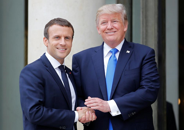 the us president had earlier announced tariffs on imports of aluminum and steel from france photo reuters